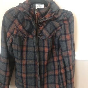 Hooded Peacoat (waist length)